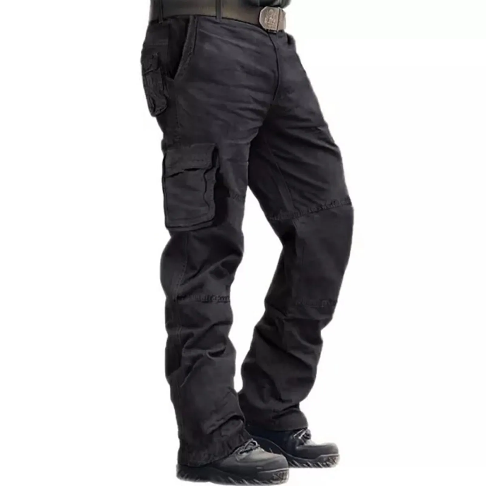 RETRO 100% COTTON MULTI-POCKETS CARGO PANTS