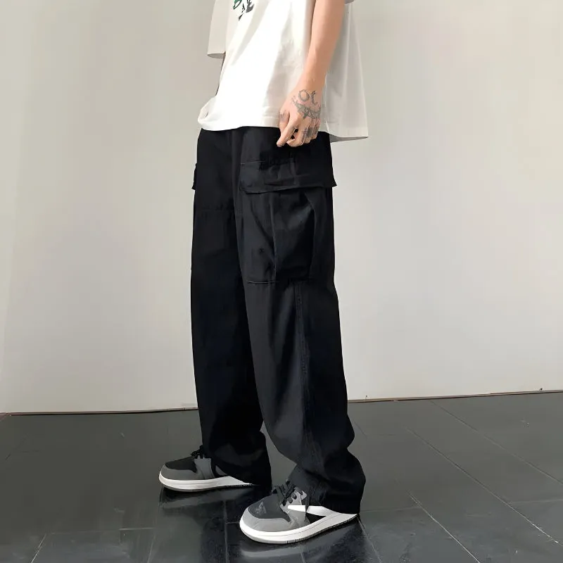 Side Belt Detailed Baggy Cargo Pants