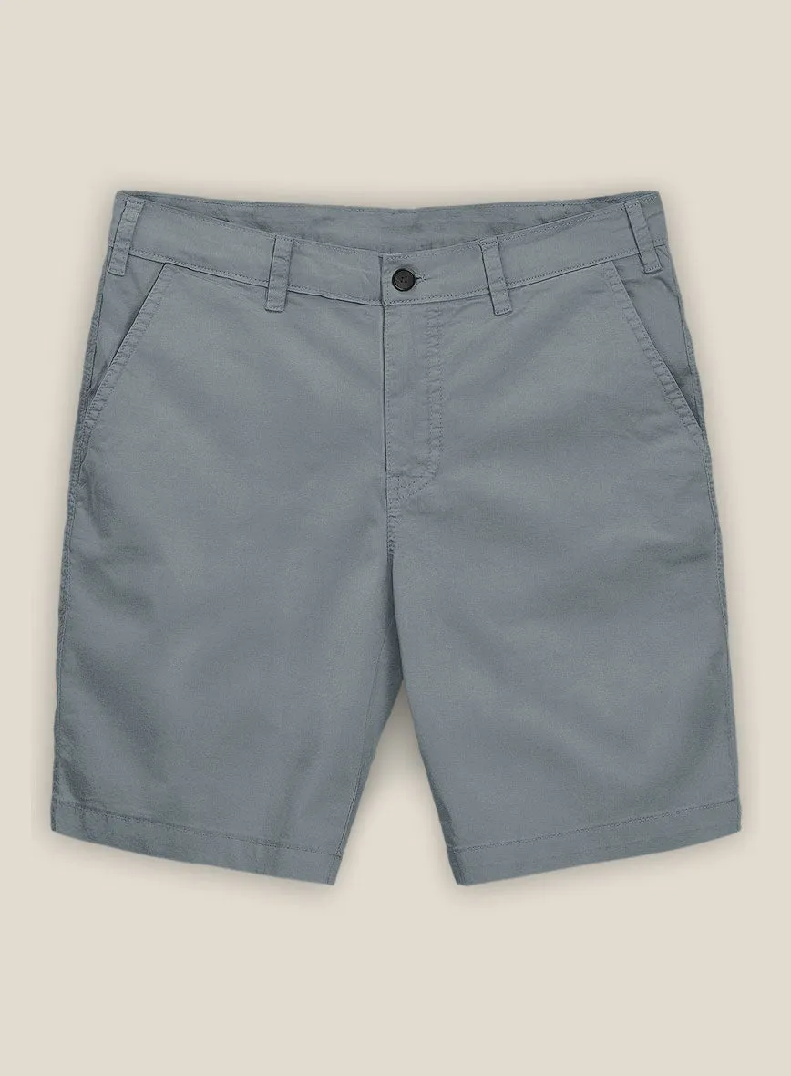 Slate Blue Stretch Chino Shorts