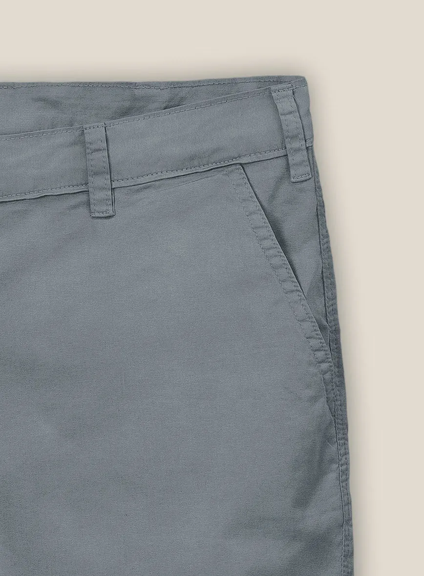 Slate Blue Stretch Chino Shorts