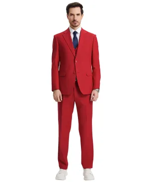 Stacy Adams Hybrid-Fit Vested Suit, Seductive Red