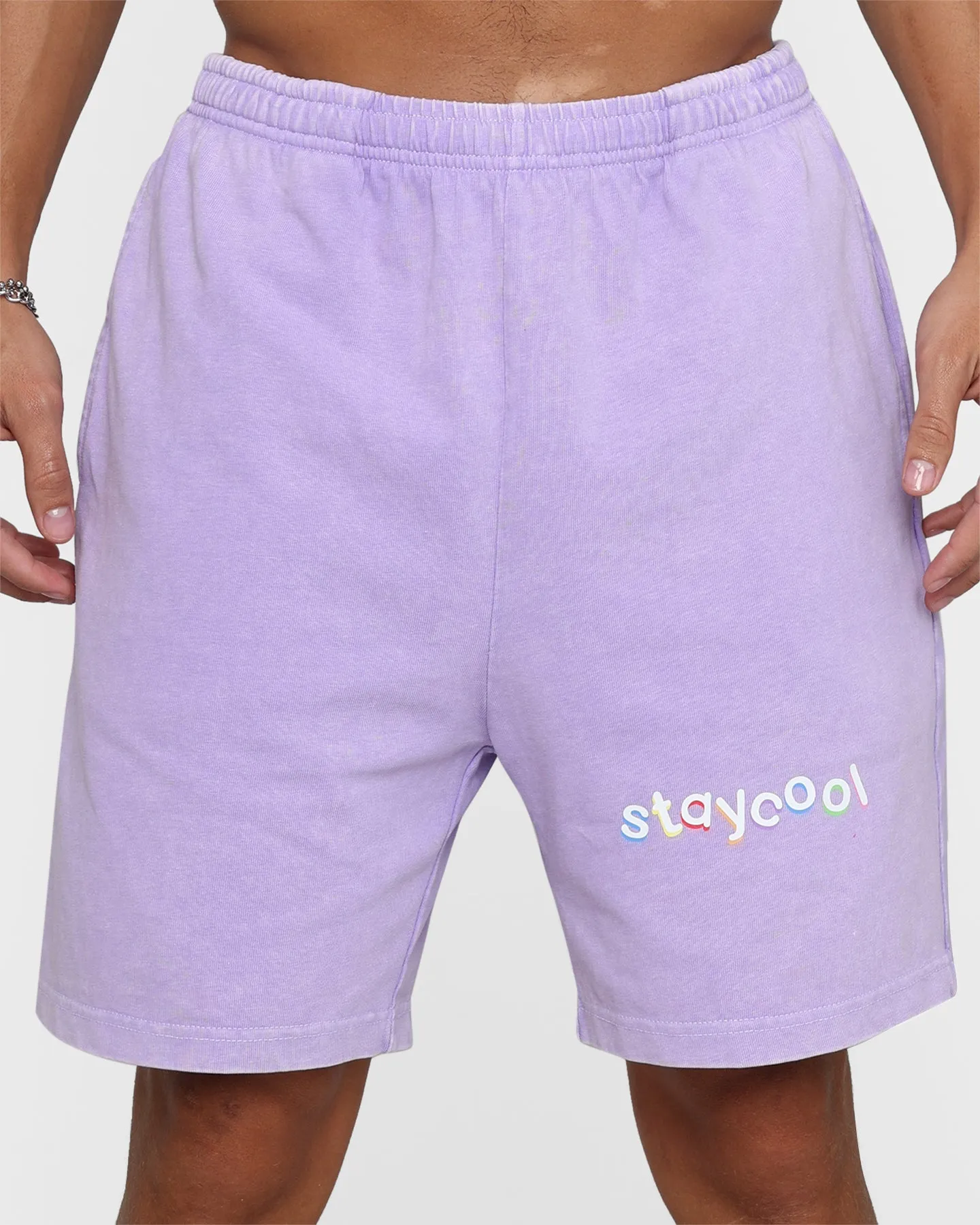 STAYCOOLNYC Classic Mineral Cotton Shorts Violet