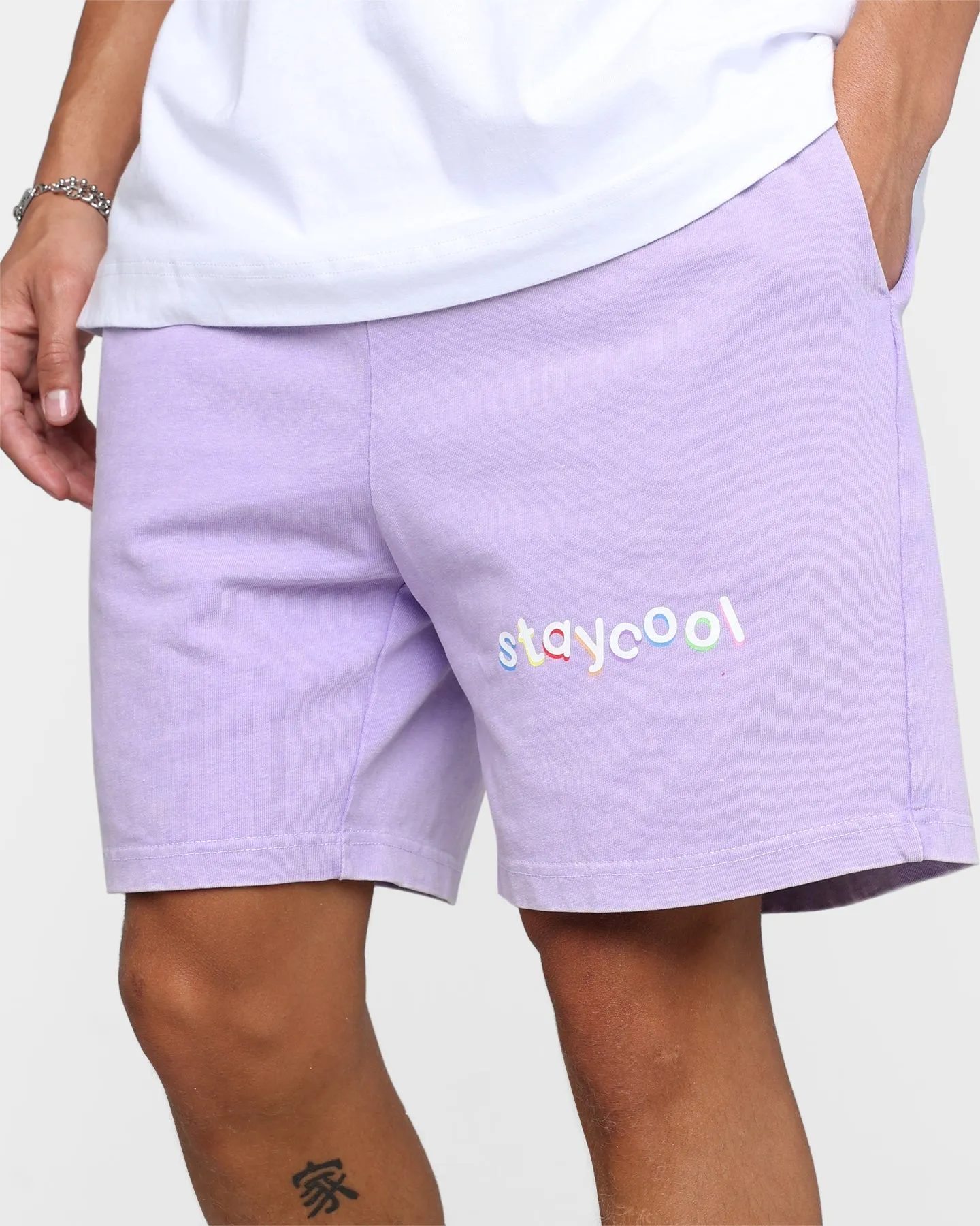 STAYCOOLNYC Classic Mineral Cotton Shorts Violet