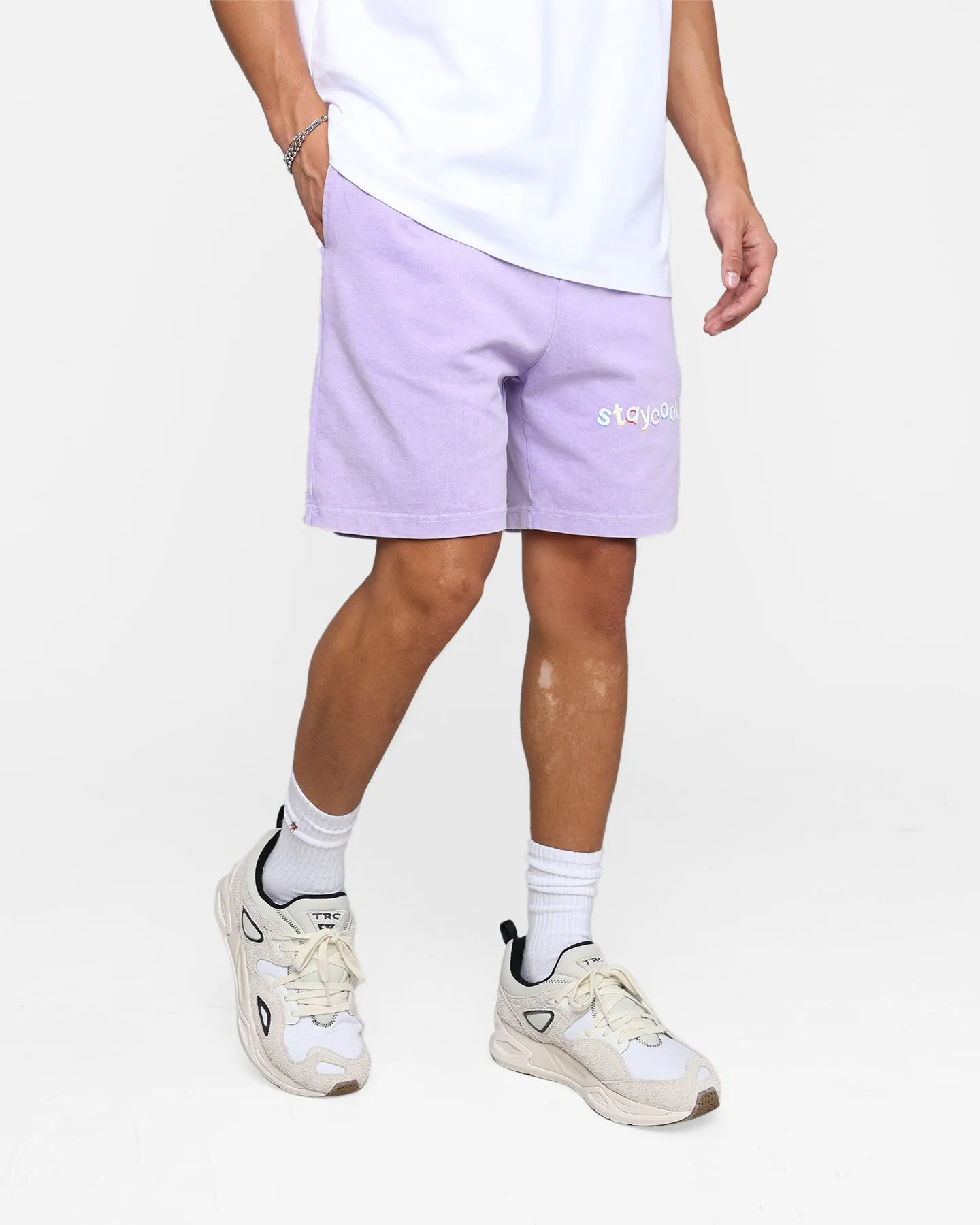 STAYCOOLNYC Classic Mineral Cotton Shorts Violet