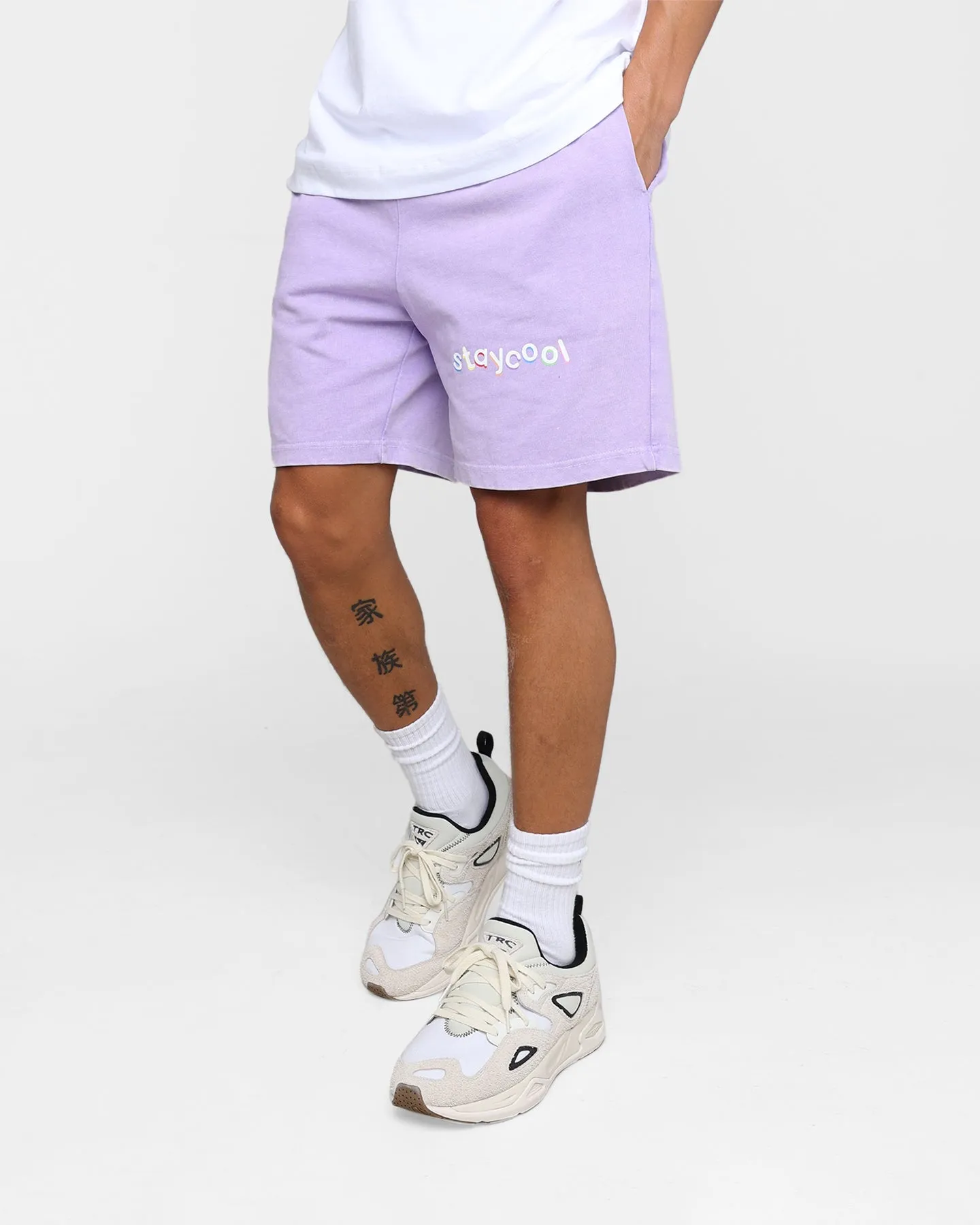 STAYCOOLNYC Classic Mineral Cotton Shorts Violet