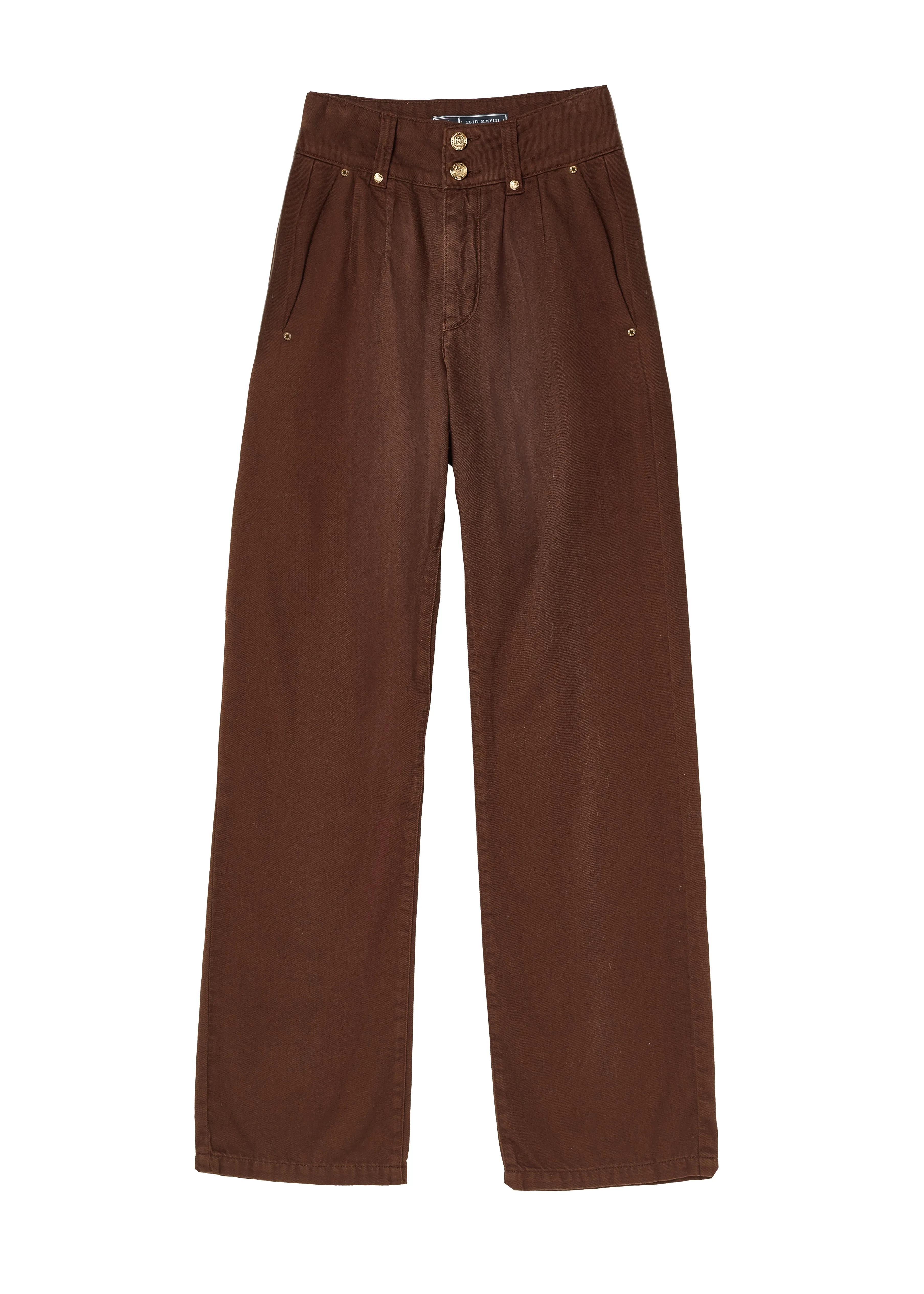 Tailored Wide Leg Jean (Chocolate)