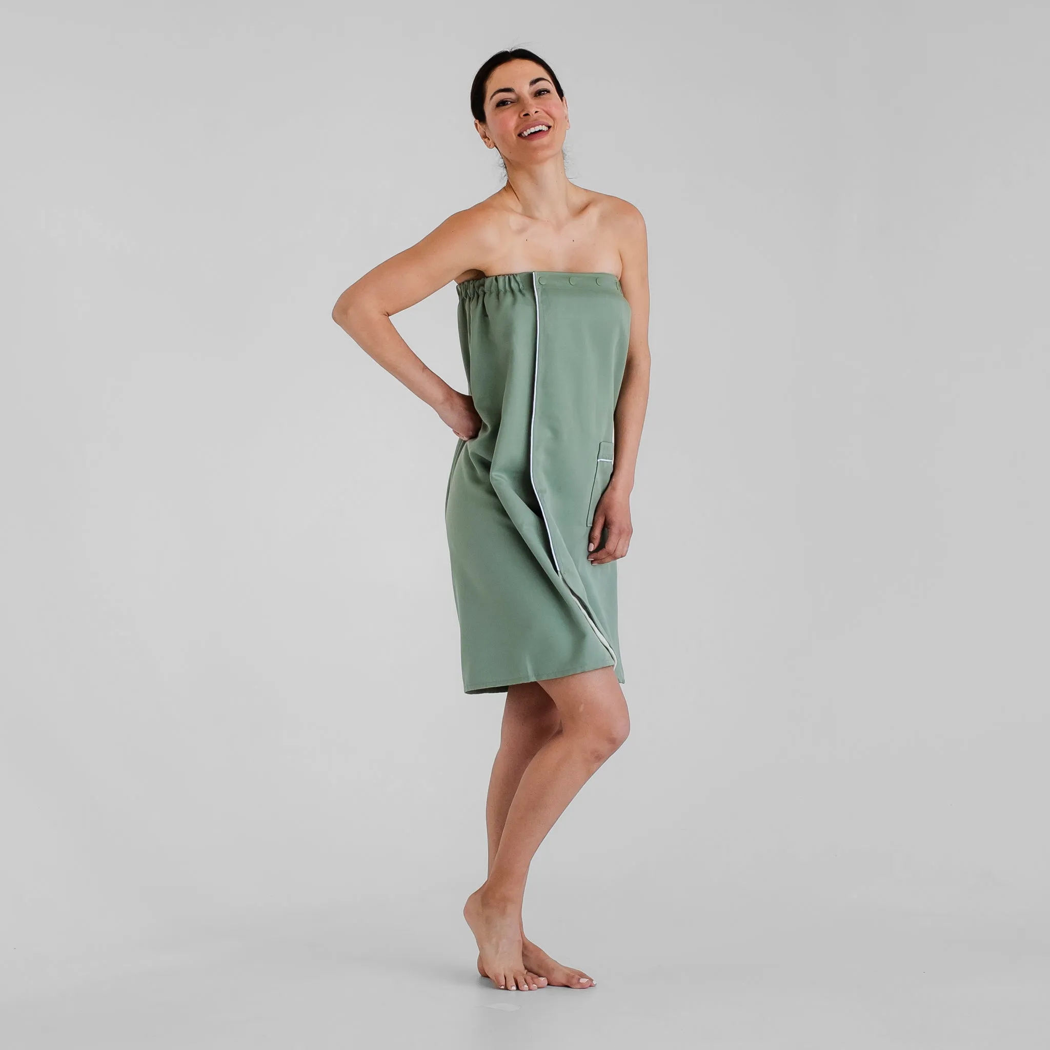 Terry Cloth Spa Wrap - Eucalyptus