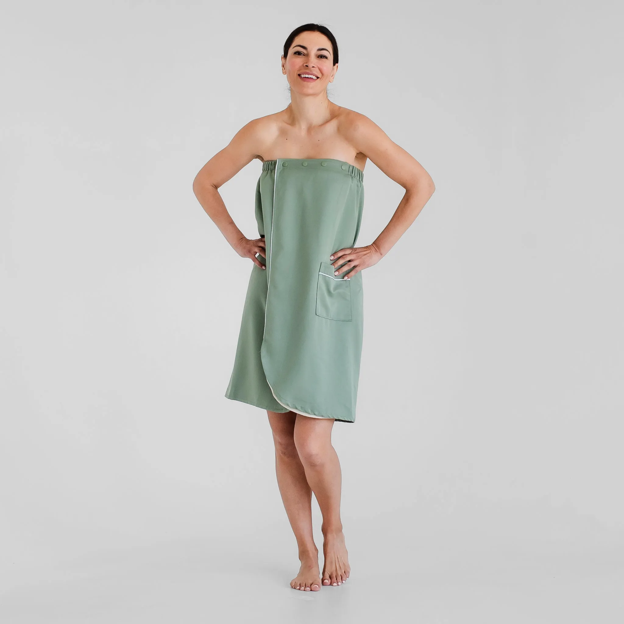 Terry Cloth Spa Wrap - Eucalyptus