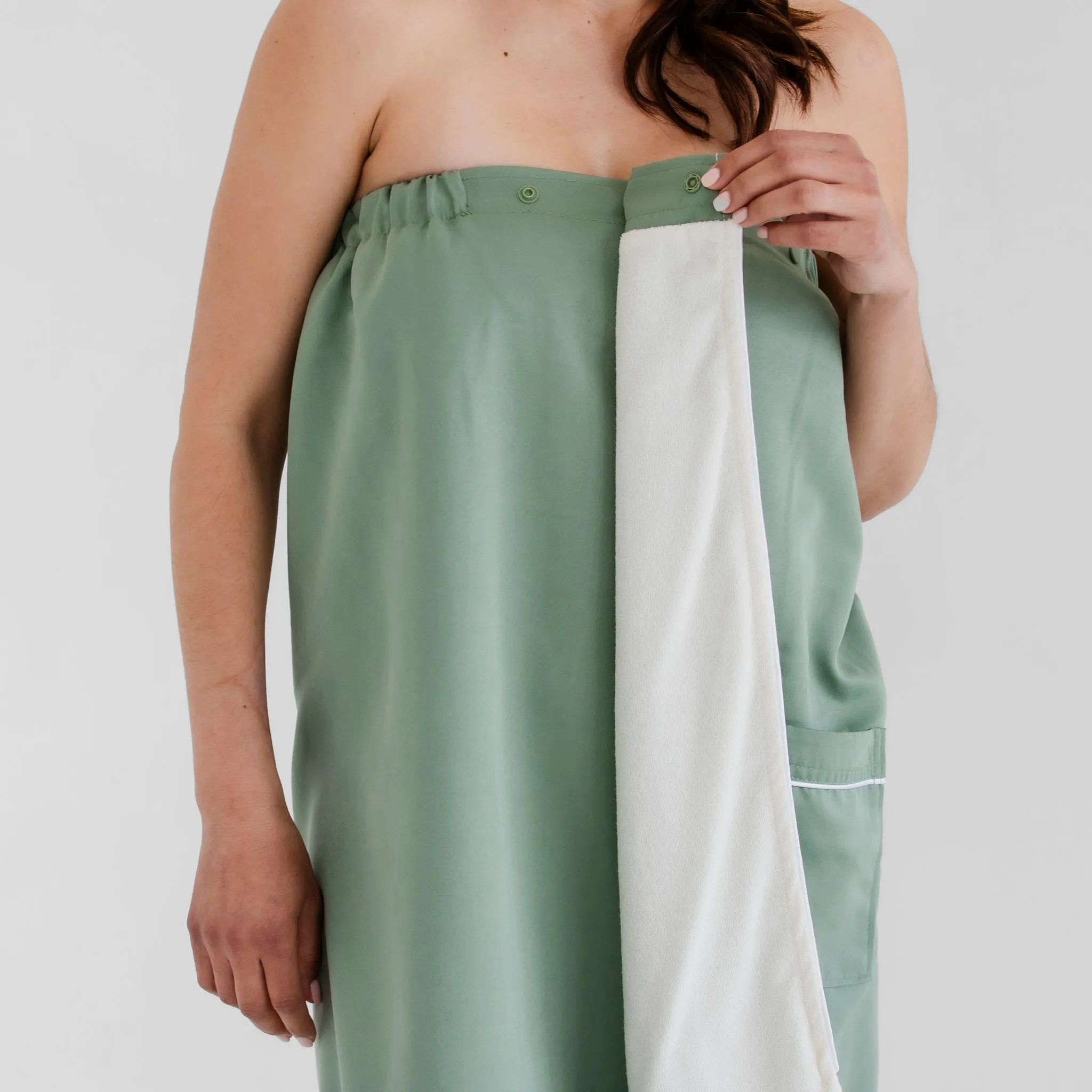 Terry Cloth Spa Wrap - Eucalyptus