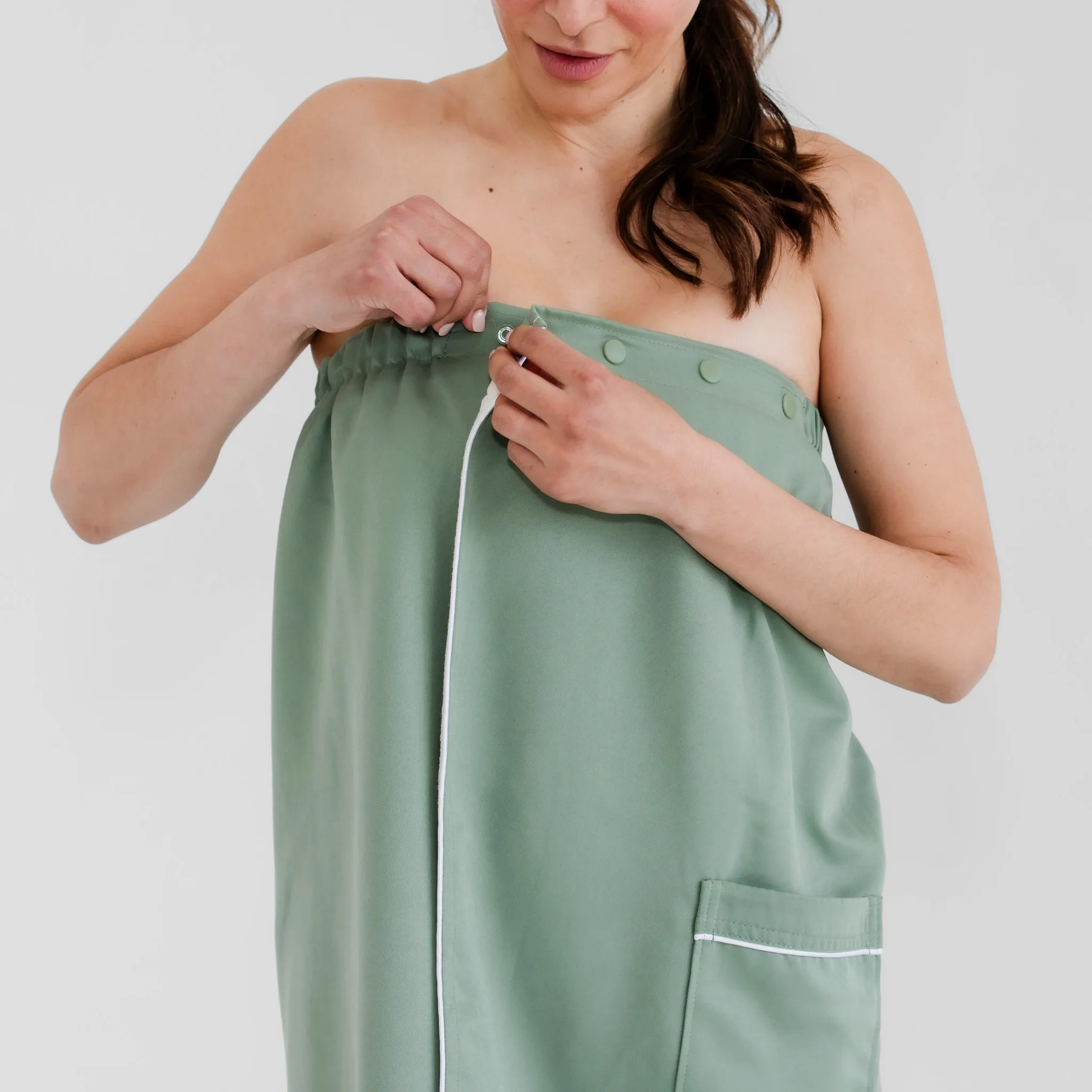 Terry Cloth Spa Wrap - Eucalyptus