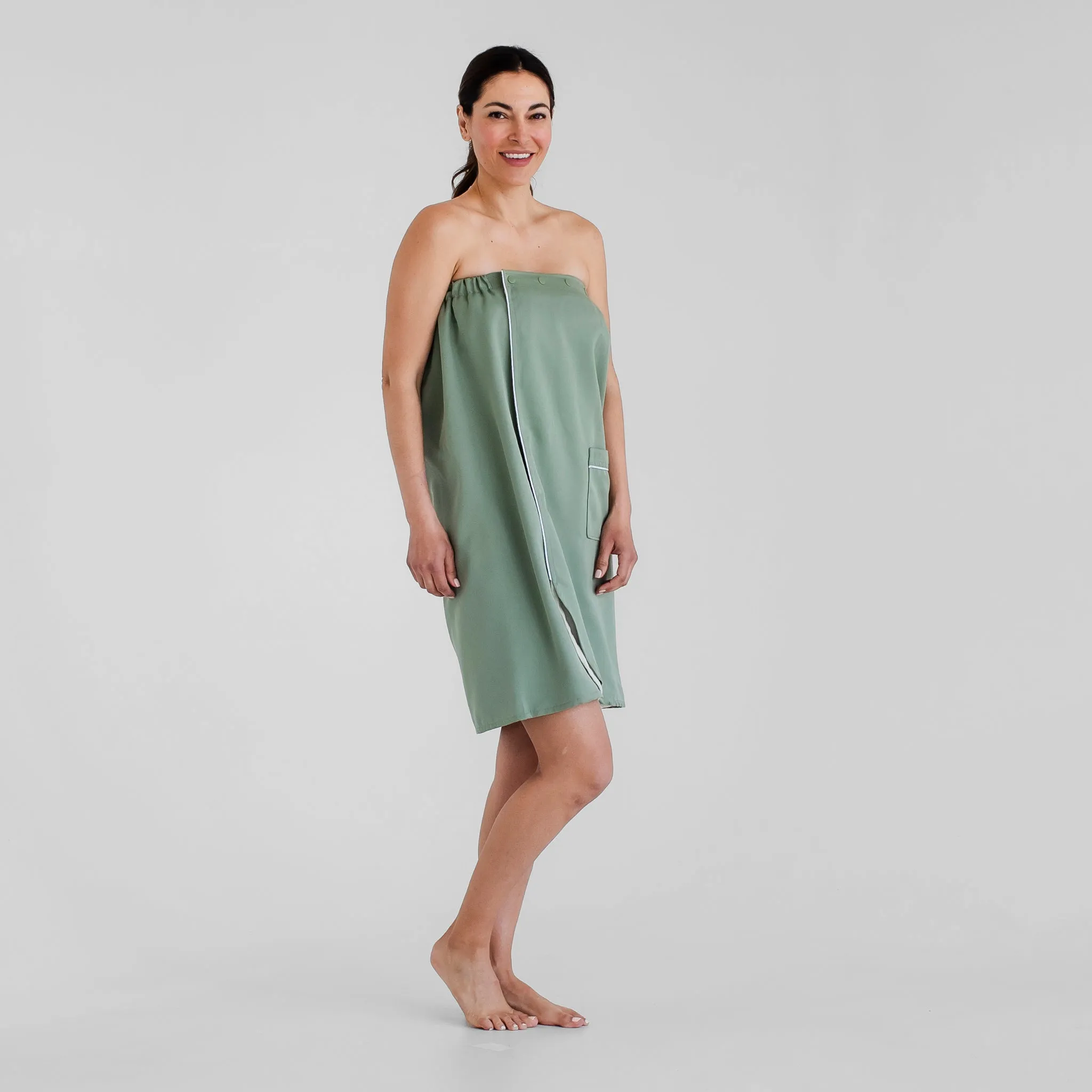 Terry Cloth Spa Wrap - Eucalyptus