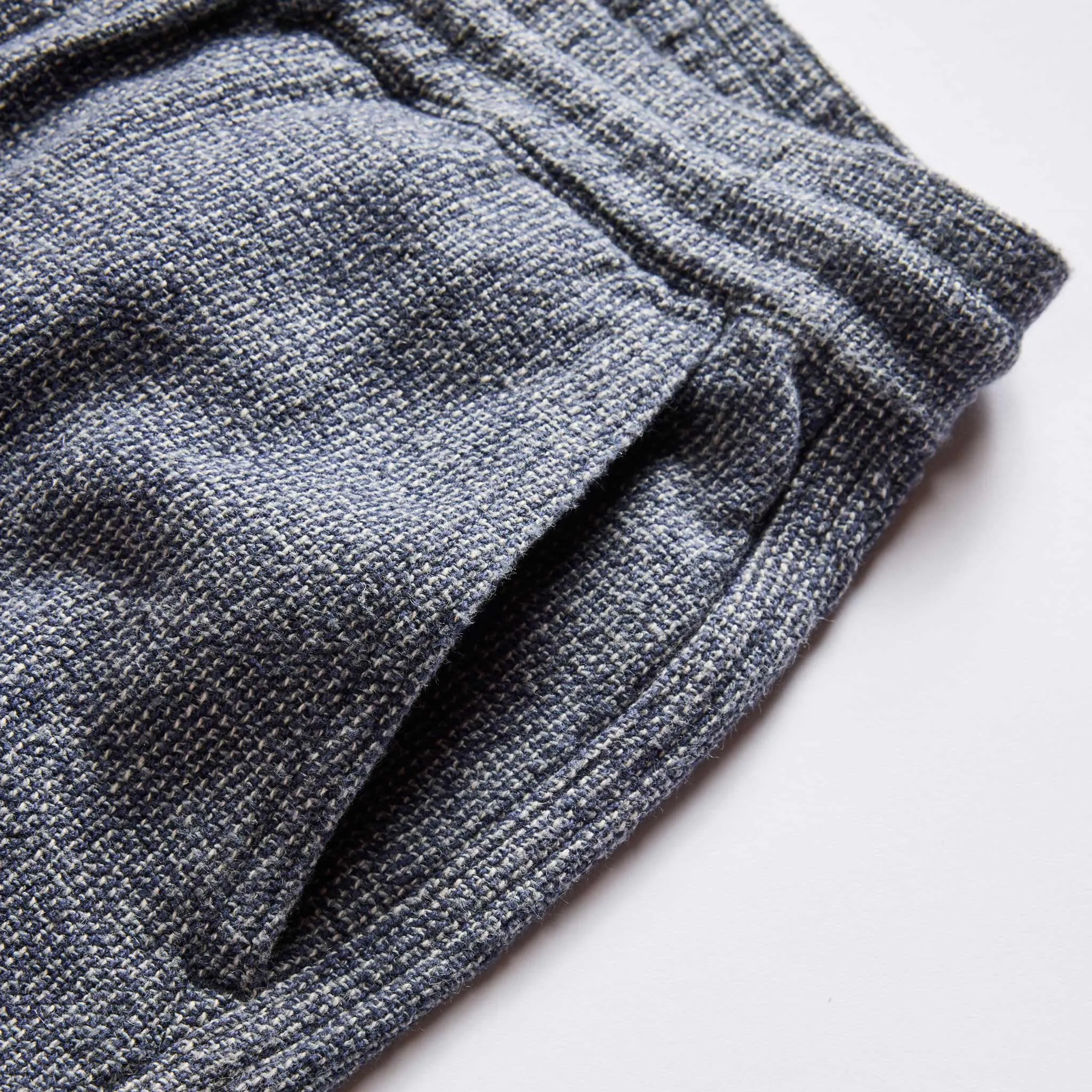 The Apres Pant in Navy Linen Tweed