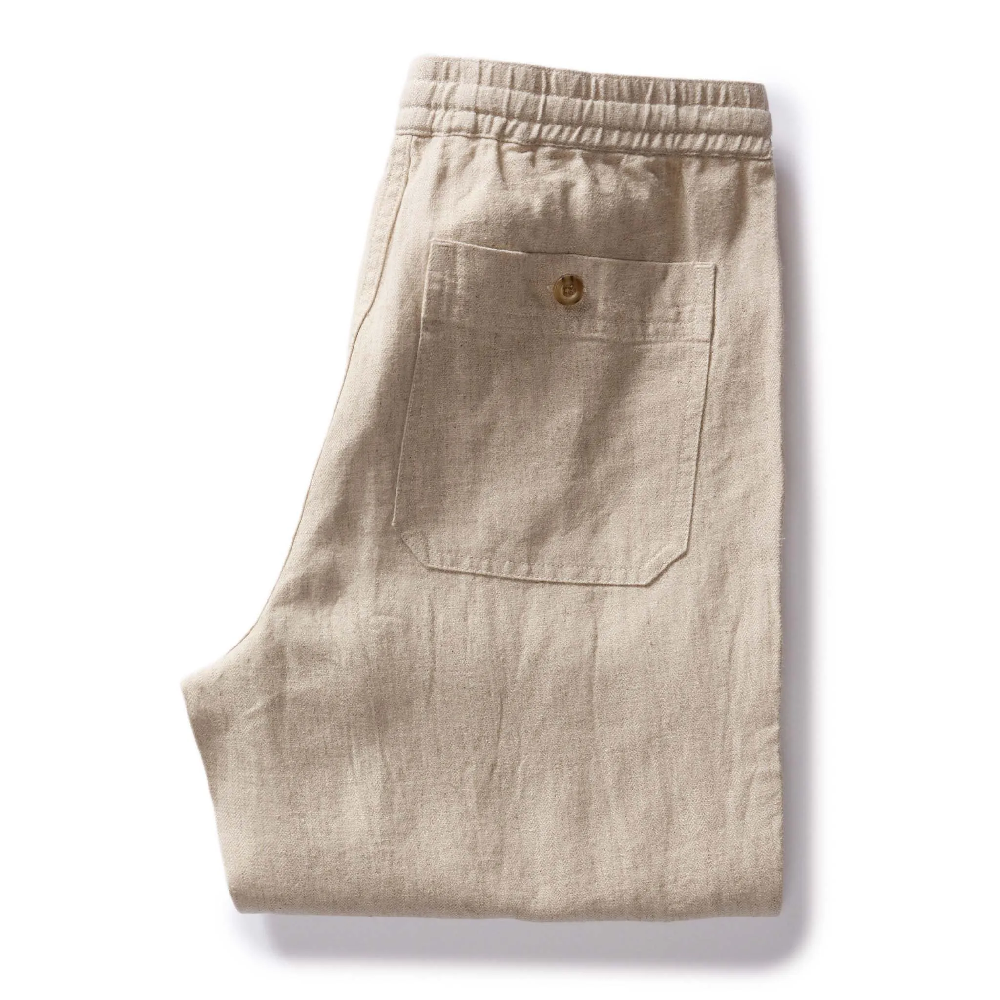 The Breakwater Pant in Natural Herringbone