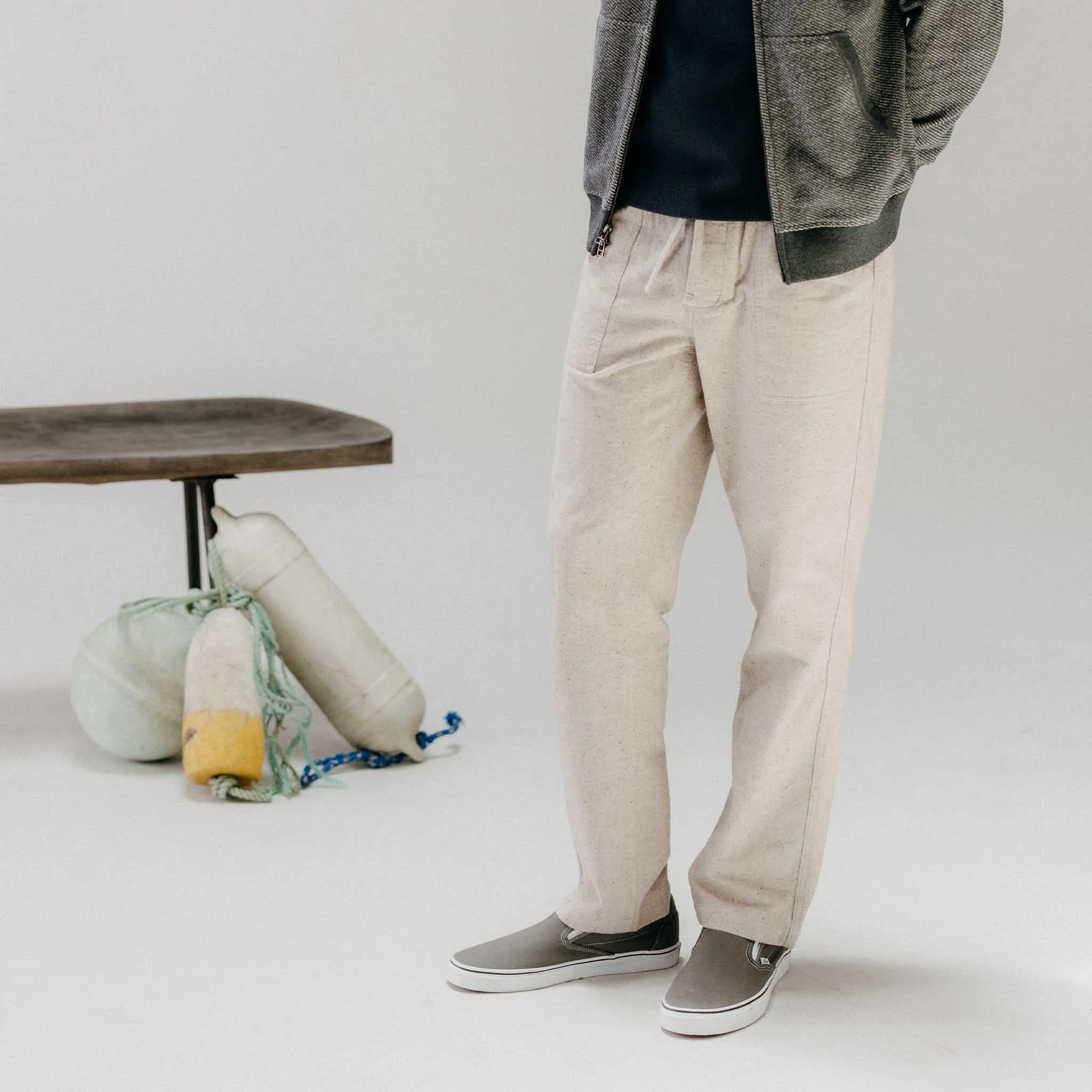 The Breakwater Pant in Oat Donegal