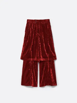 VELVET TRANSFORM EASY TRACK PANTS .12【RED】