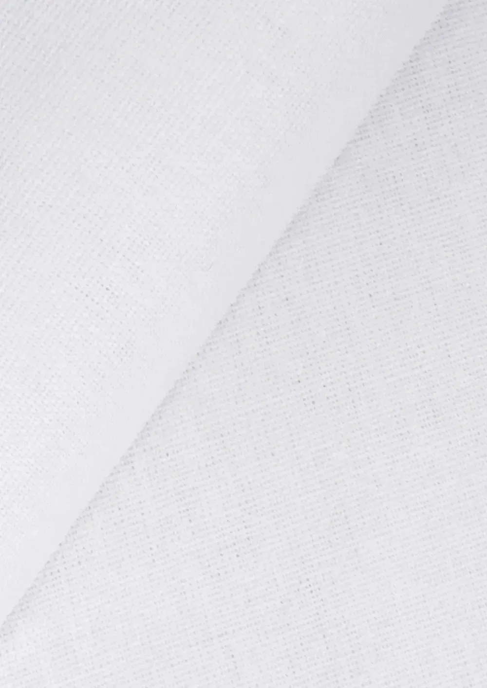 White Linen Blend Shirt