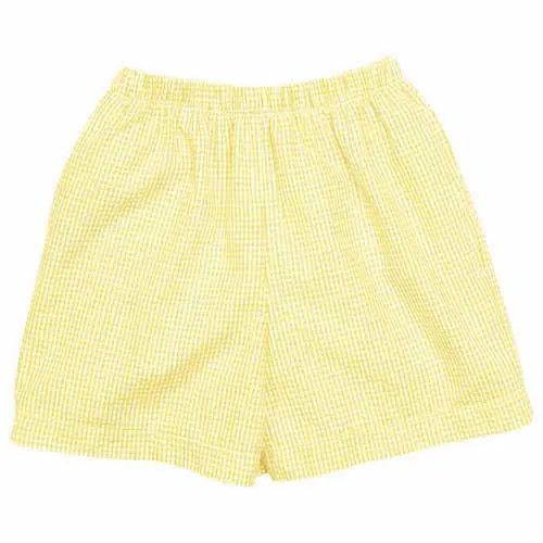 Yellow Classic Checks Shorts