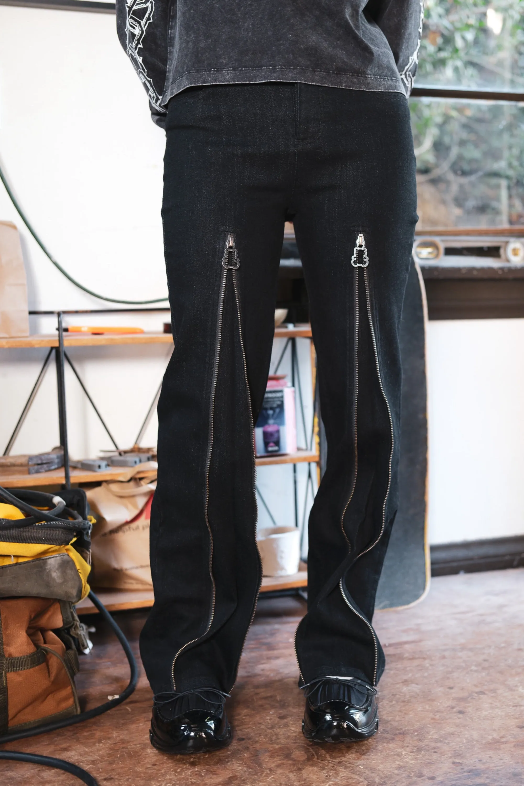 Zip Flare Pants