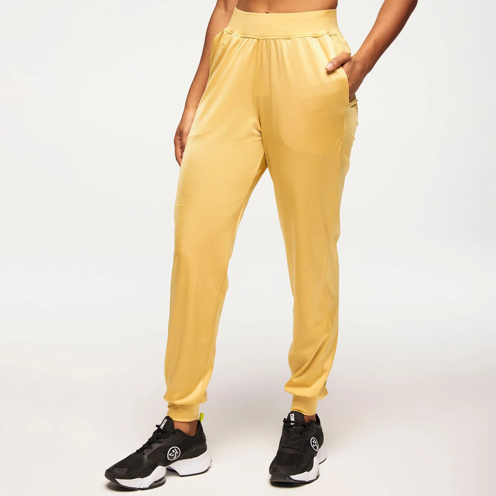 Zumba® Runway Slim Ankle Joggers - Gold